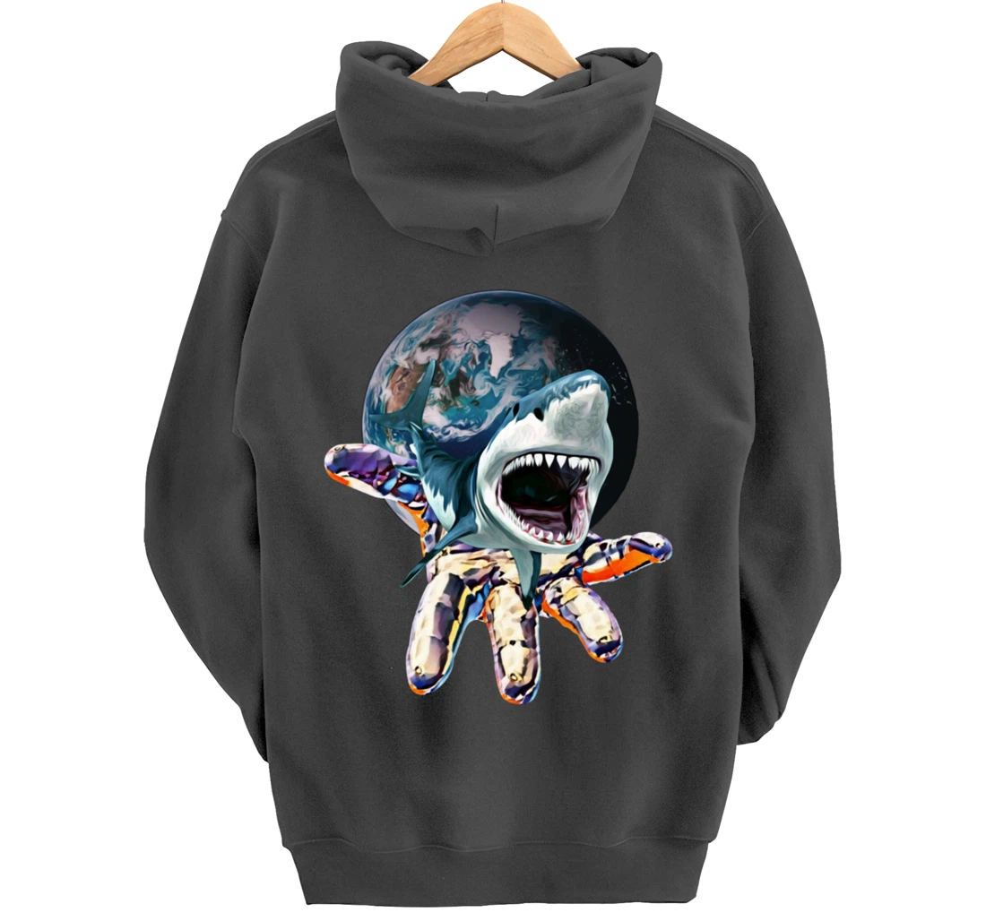 Great White Shark colorful Sharks Predator Shark Pullover Hoodie