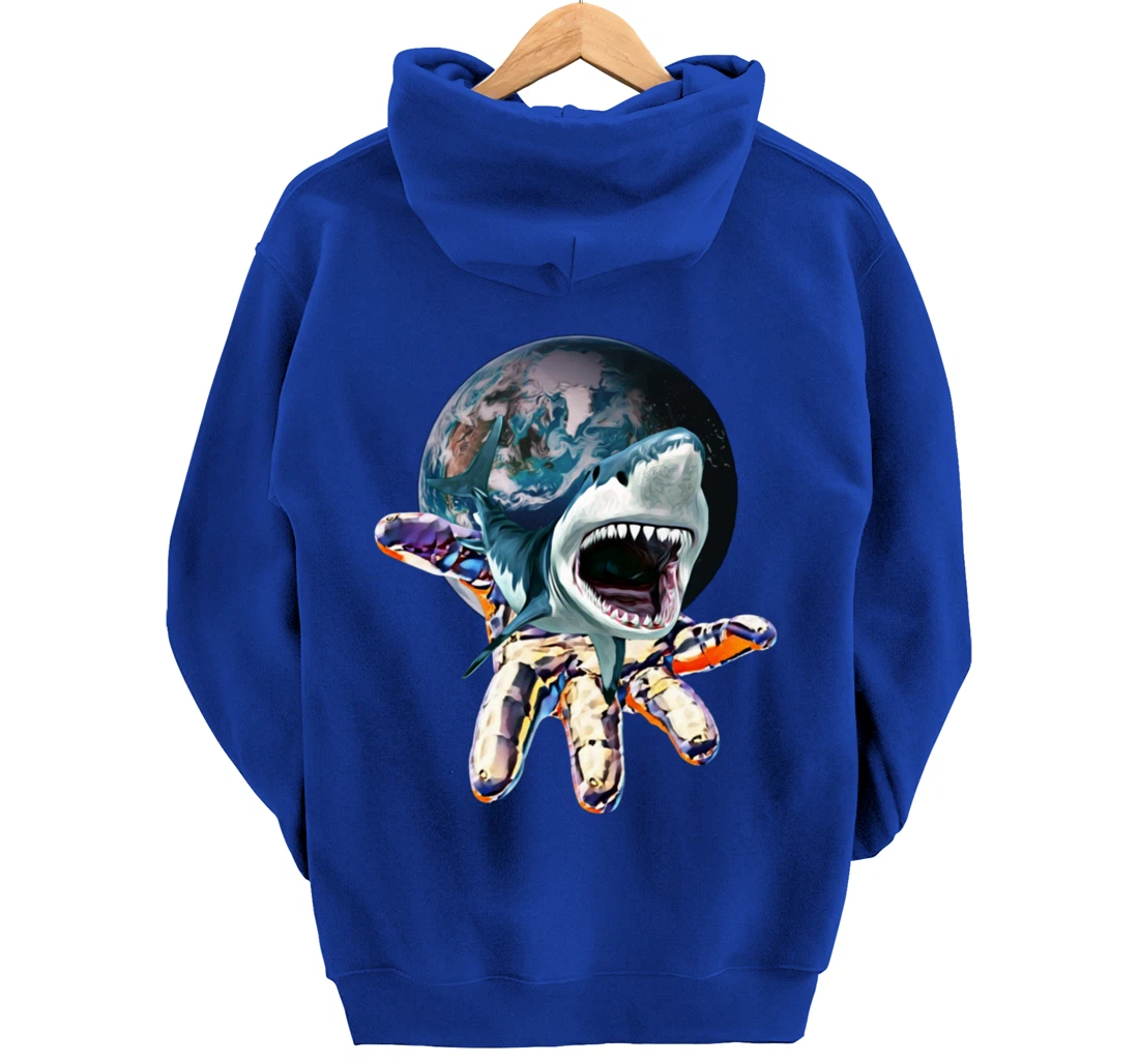 Great White Shark colorful Sharks Predator Shark Pullover Hoodie