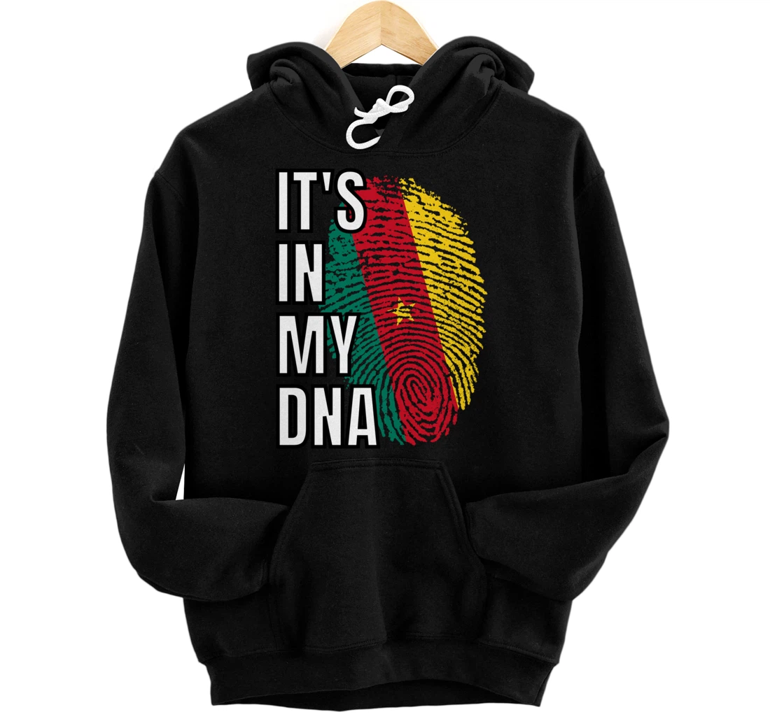 Its In My DNA Cameroonian Flag Cameroon Fingerprint Pullover Hoodie