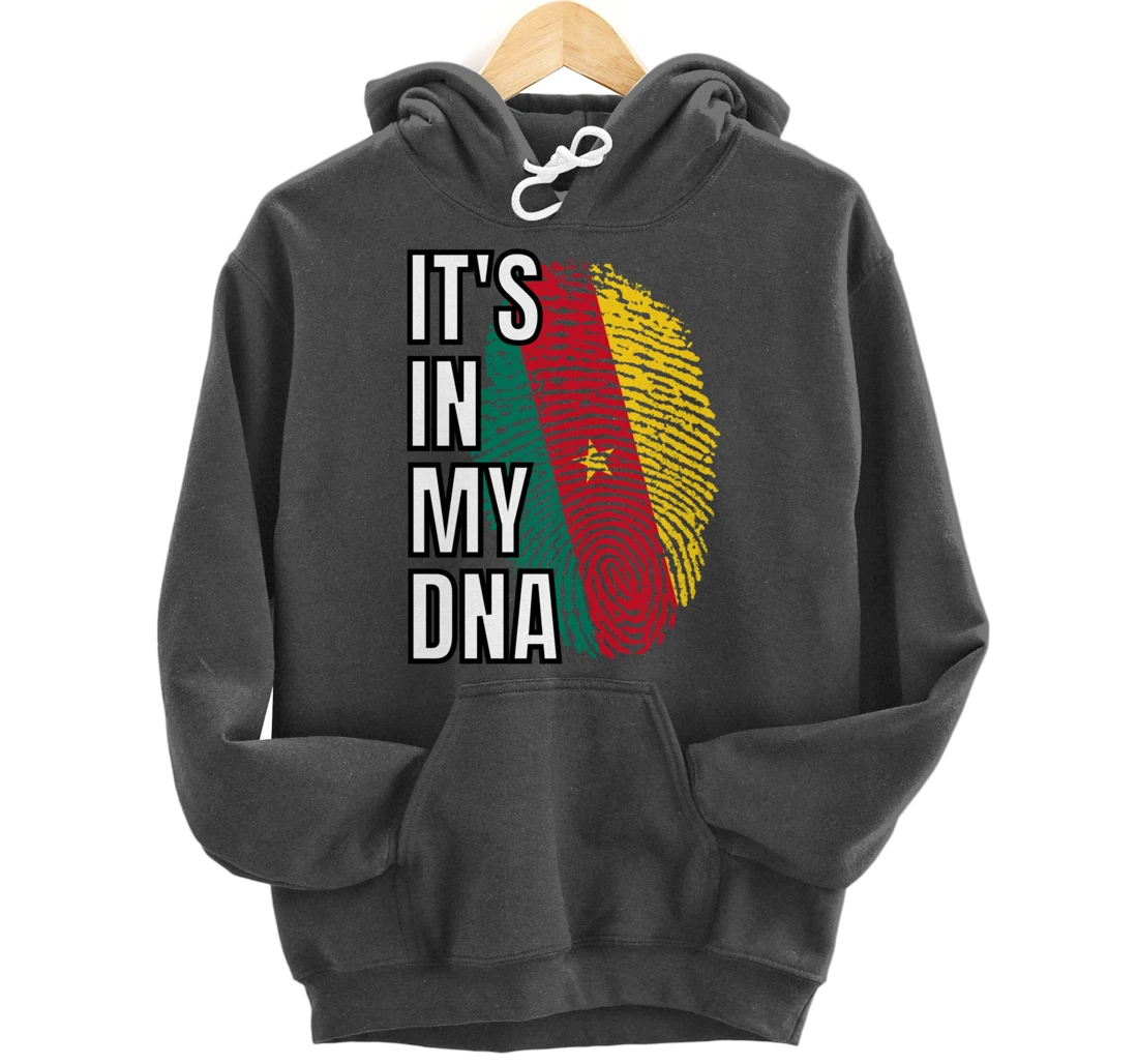 Its In My DNA Cameroonian Flag Cameroon Fingerprint Pullover Hoodie