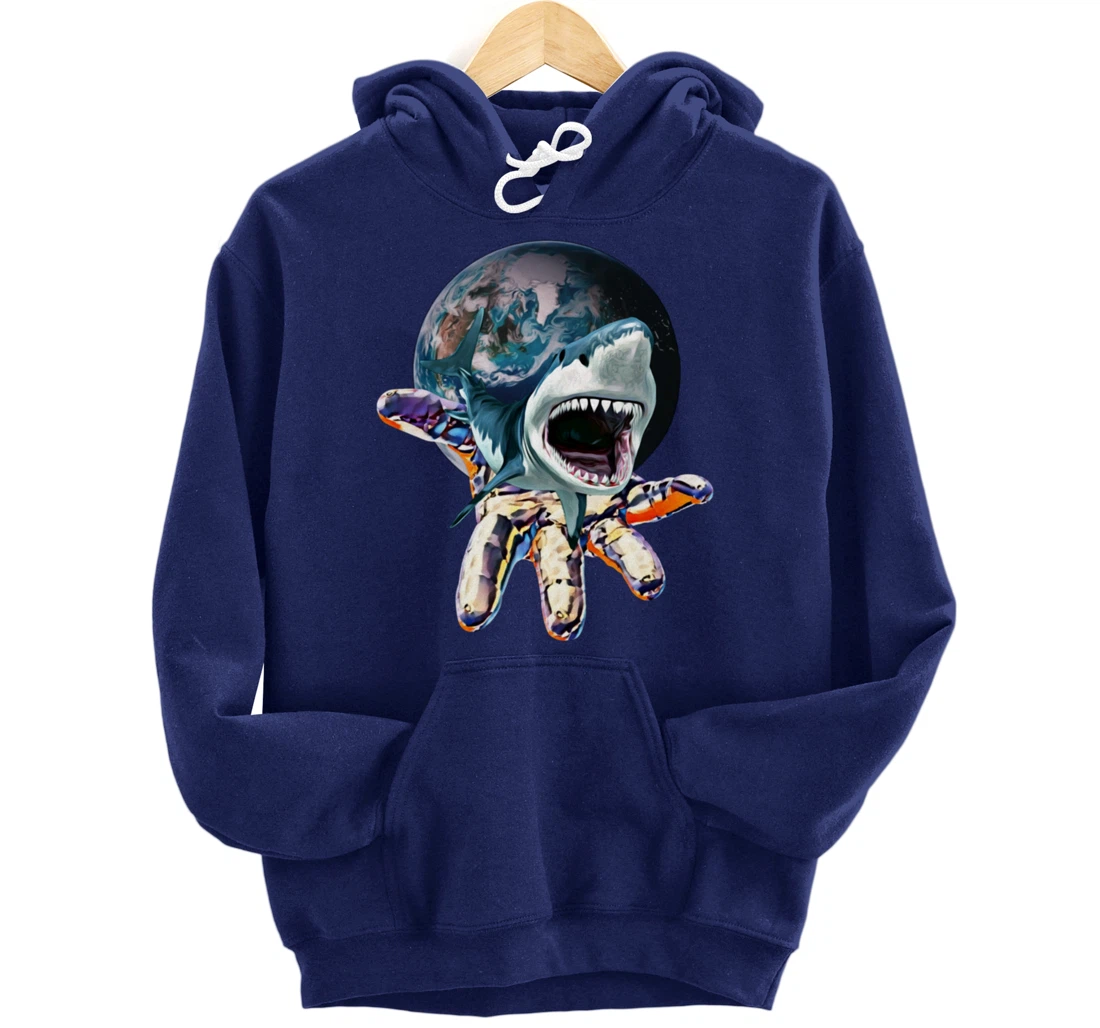 Great White Shark colorful Sharks Predator Shark Pullover Hoodie