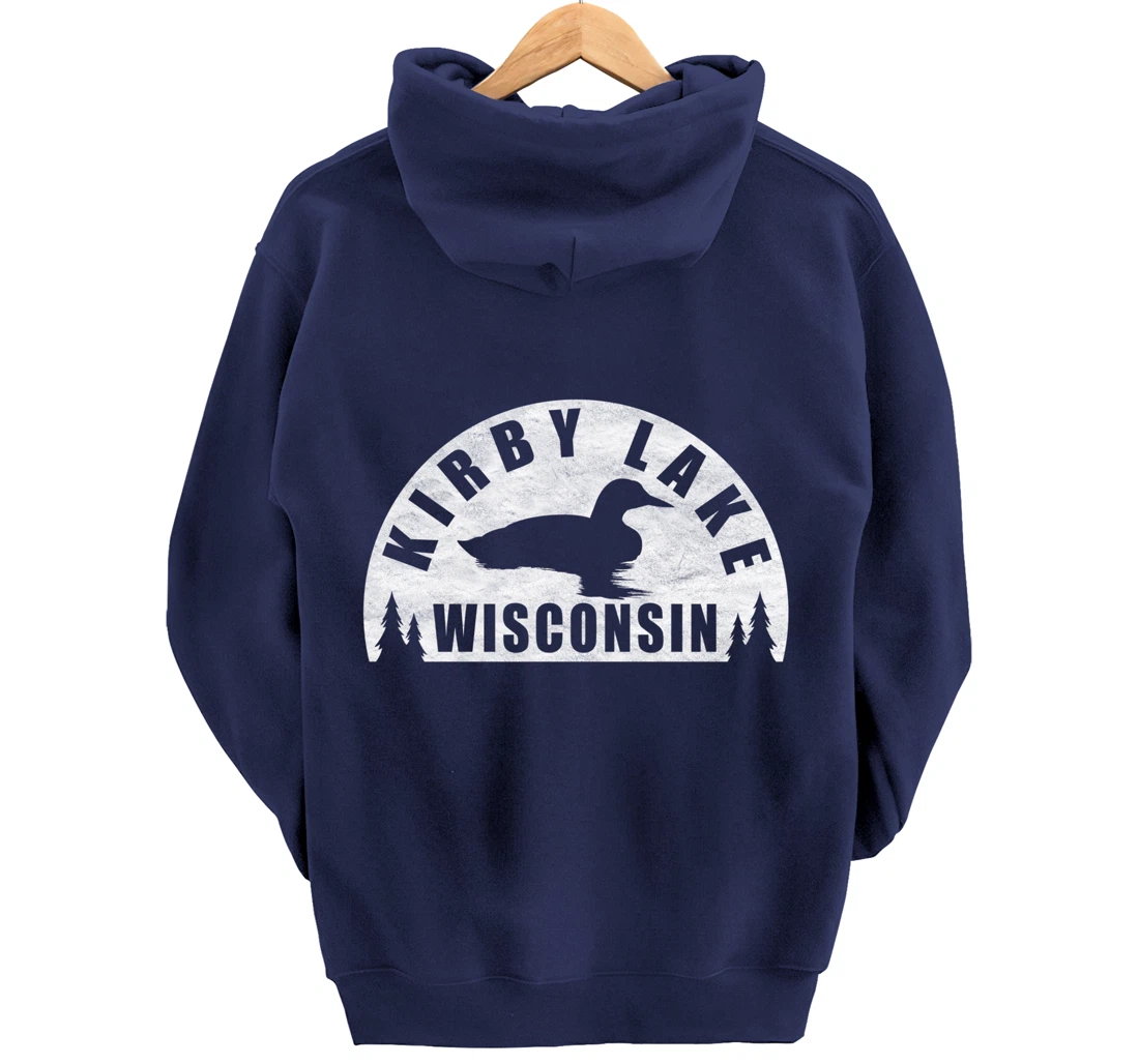 Kirby Lake Northern Wisconsin Loon Pullover Hoodie