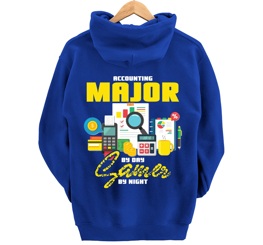 Accountant Hoodie Accounting Major By Day Gamer By Night Pullover Hoodie