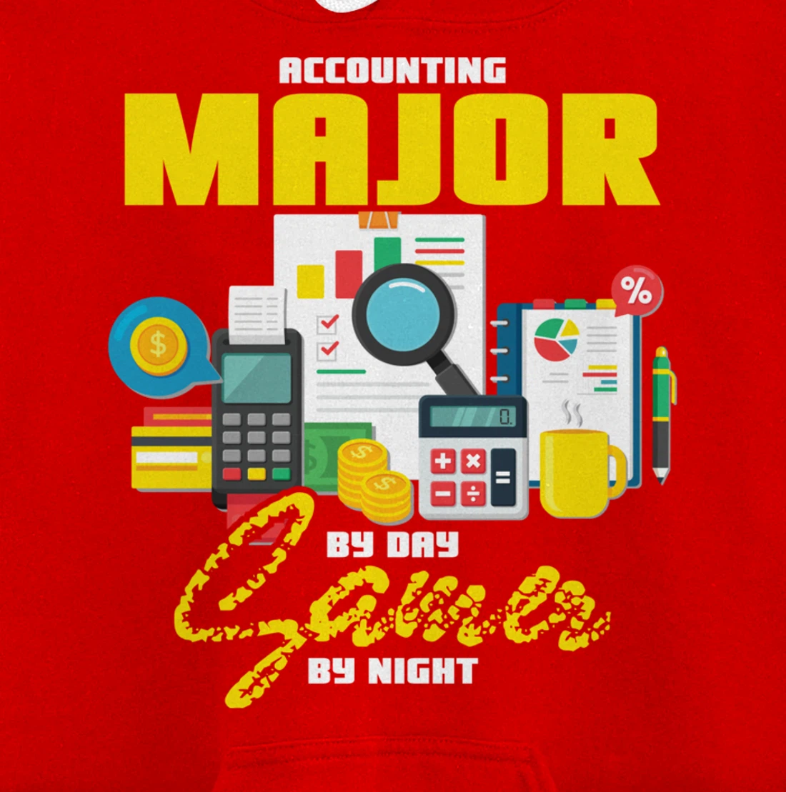 Accountant Hoodie Accounting Major By Day Gamer By Night Pullover Hoodie