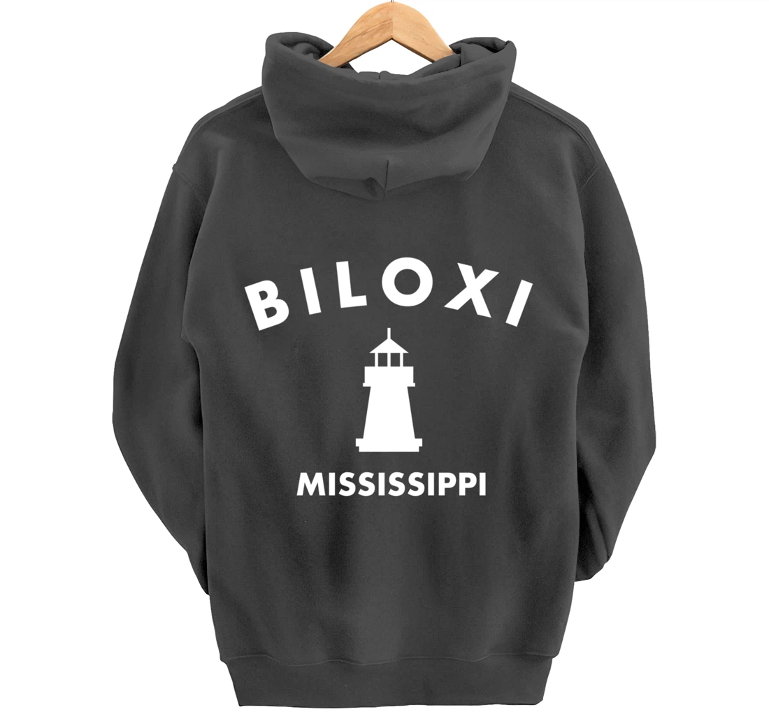 Biloxi Mississippi Gulf of Mexico Lighthouse Pullover Hoodie