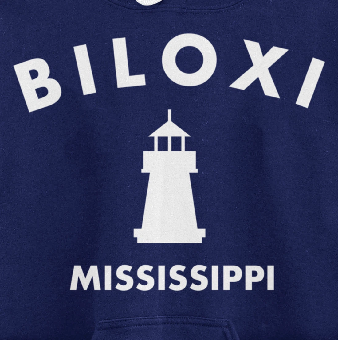 Biloxi Mississippi Gulf of Mexico Lighthouse Pullover Hoodie