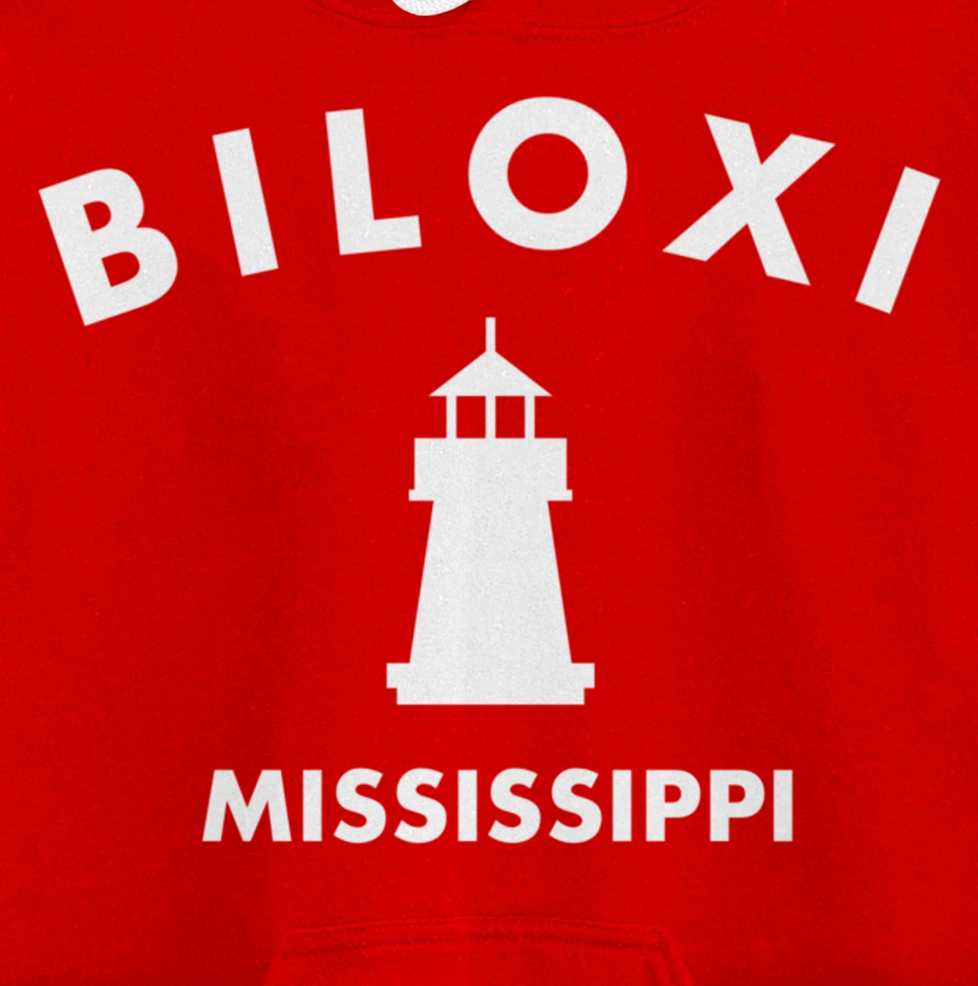 Biloxi Mississippi Gulf of Mexico Lighthouse Pullover Hoodie