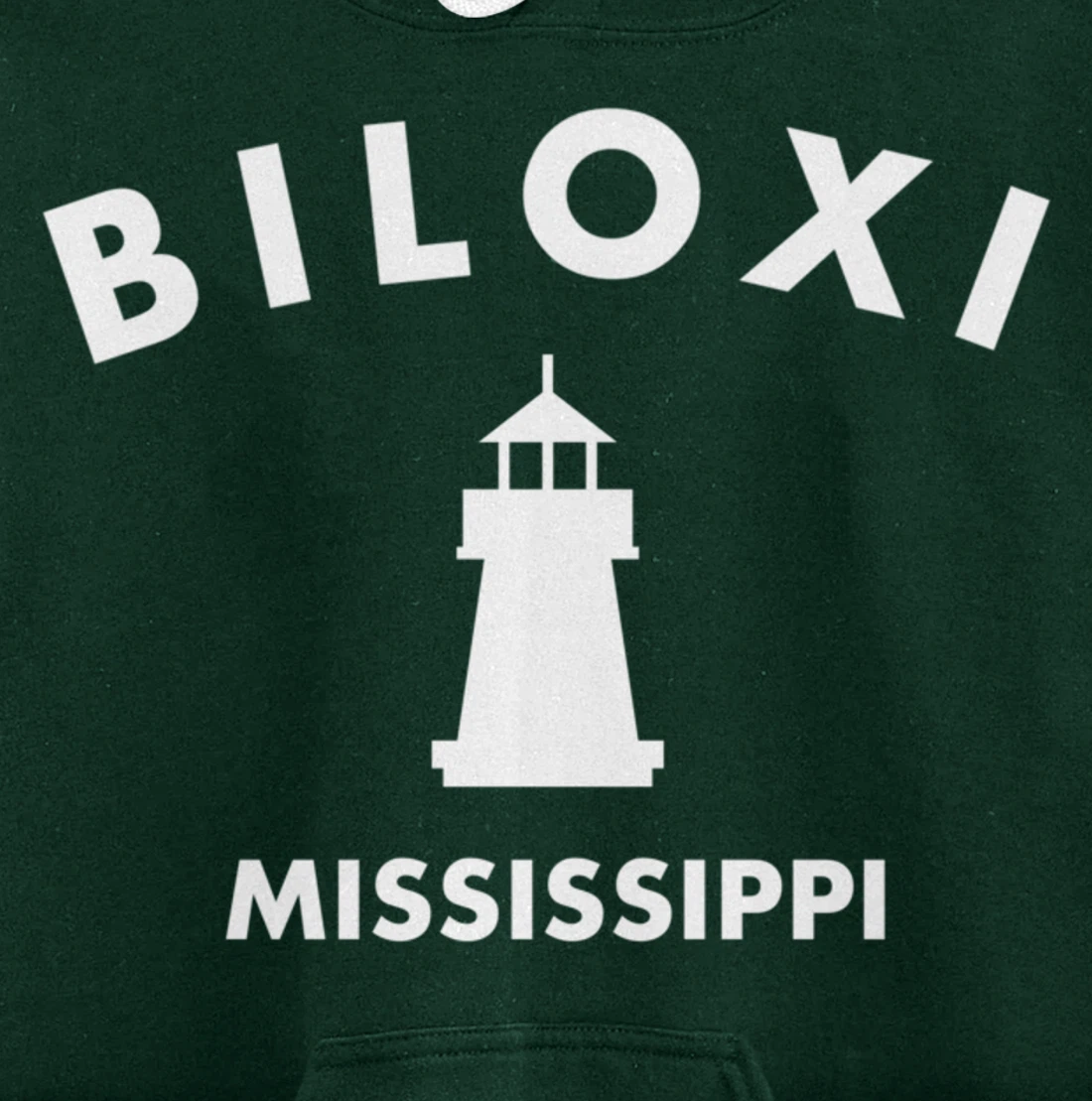 Biloxi Mississippi Gulf of Mexico Lighthouse Pullover Hoodie