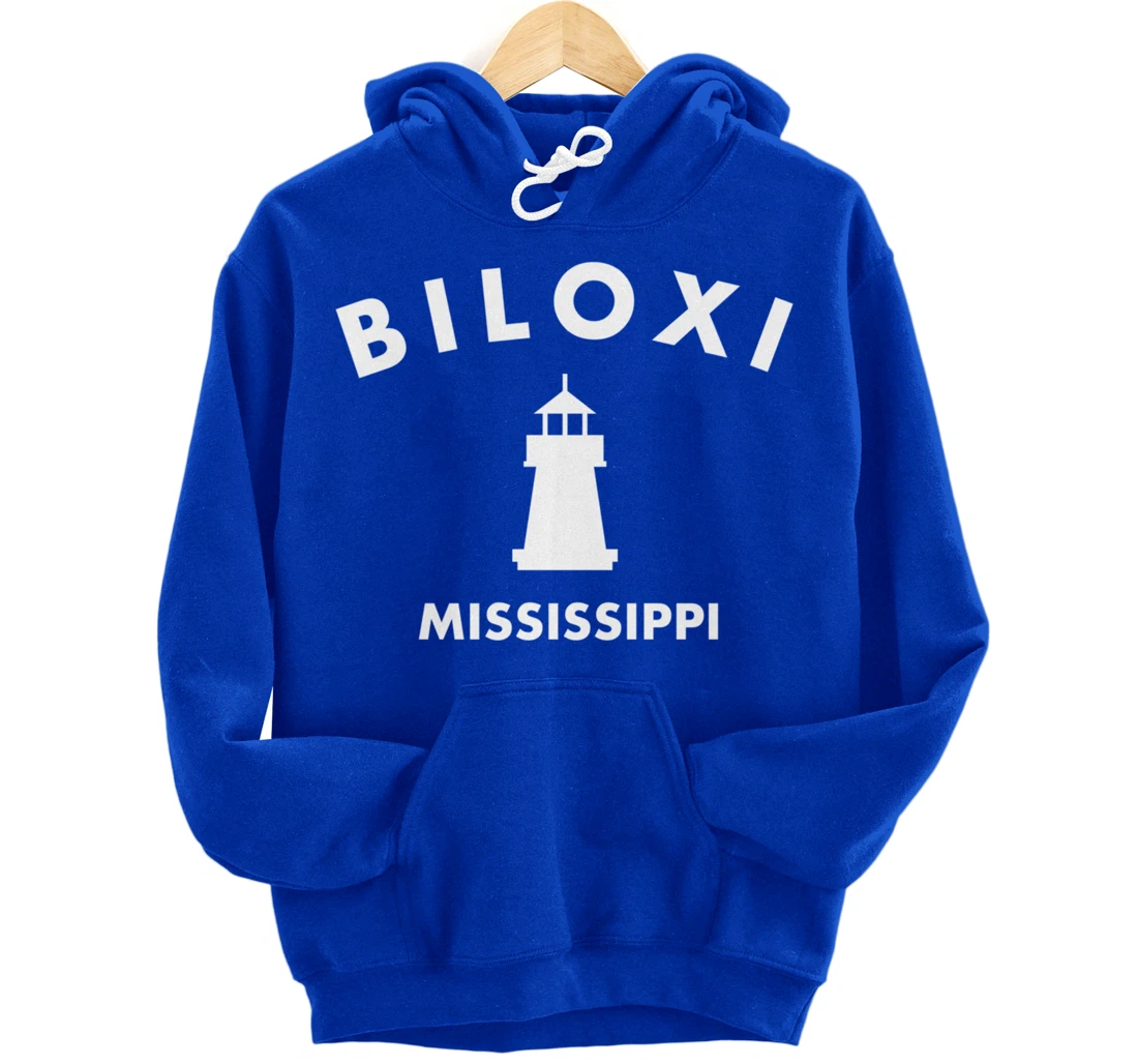 Biloxi Mississippi Gulf of Mexico Lighthouse Pullover Hoodie