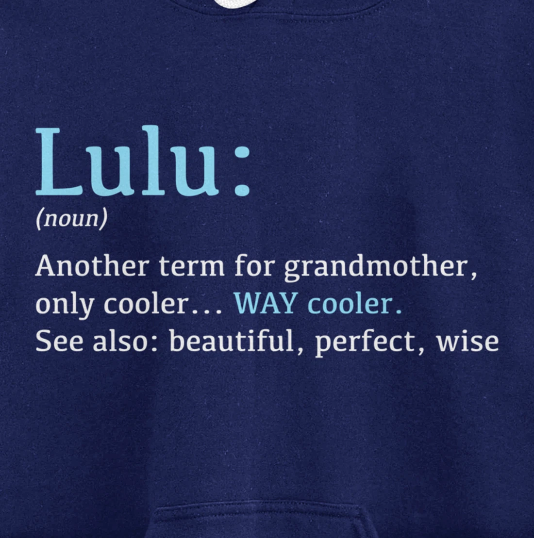 Lulu: Funny Definition Noun - Another Term Pullover Hoodie