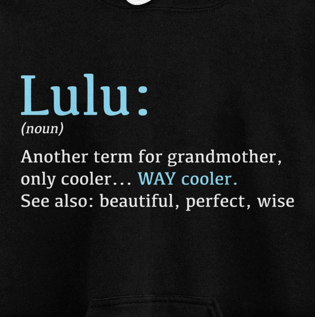 Lulu: Funny Definition Noun - Another Term Pullover Hoodie