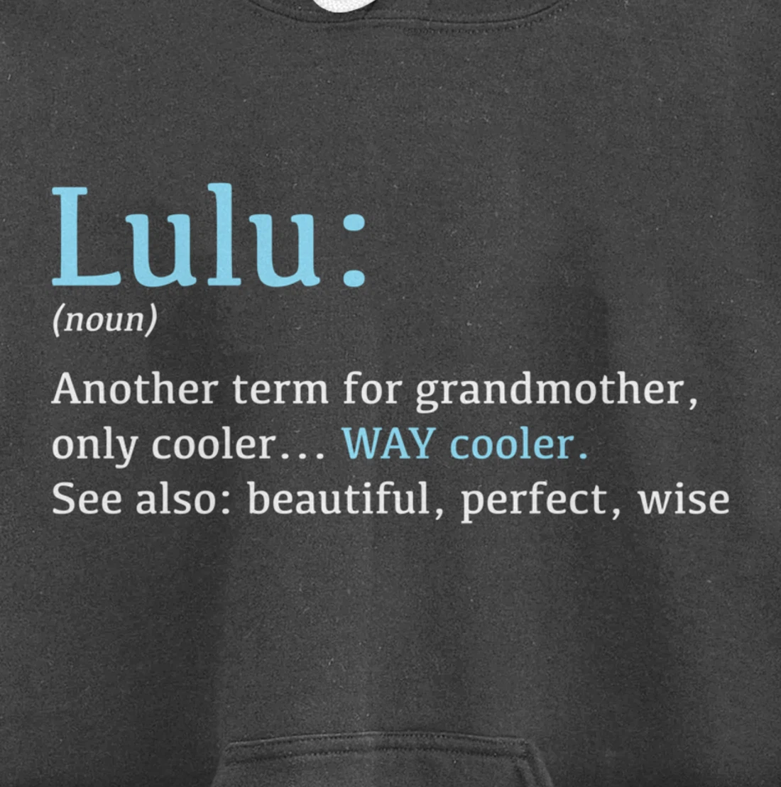 Lulu: Funny Definition Noun - Another Term Pullover Hoodie