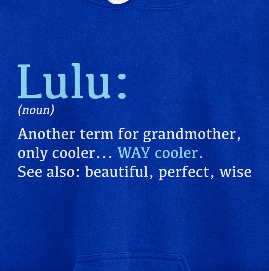 Lulu: Funny Definition Noun - Another Term Pullover Hoodie