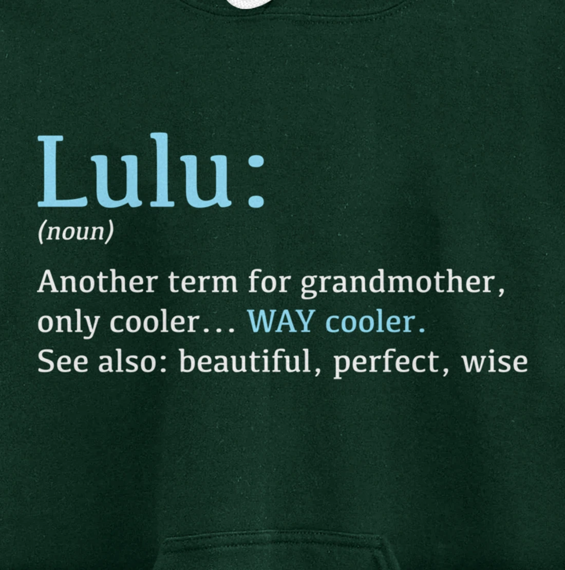 Lulu: Funny Definition Noun - Another Term Pullover Hoodie