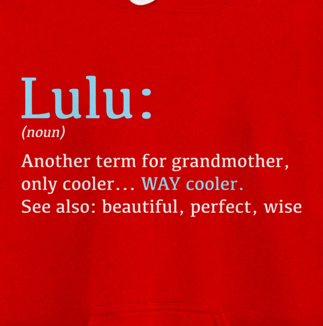 Lulu: Funny Definition Noun - Another Term Pullover Hoodie