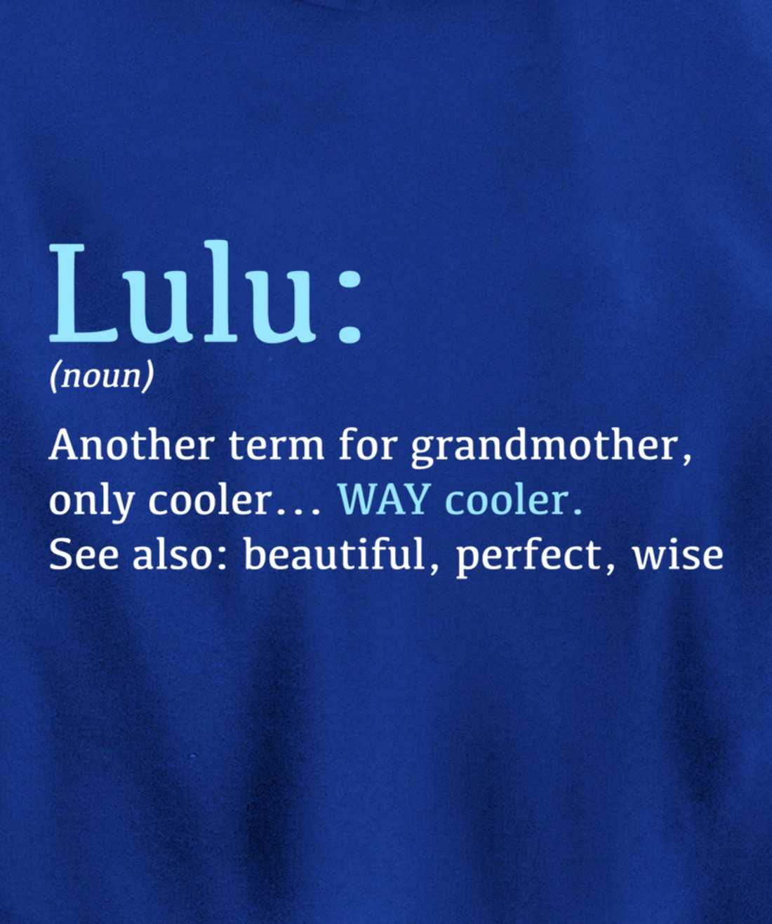 Lulu: Funny Definition Noun - Another Term Pullover Hoodie