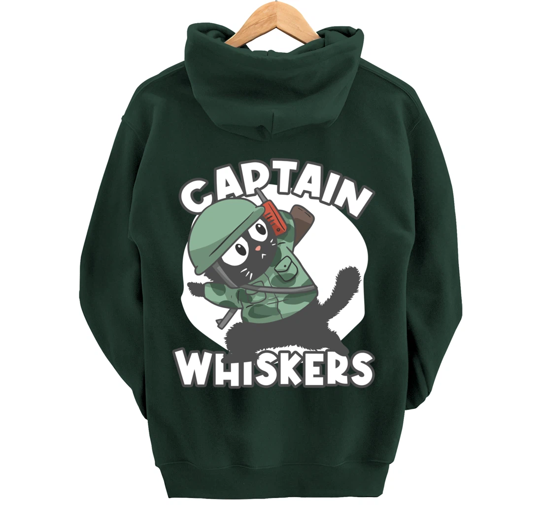 Captain Whisker Whiskers Pullover Hoodie