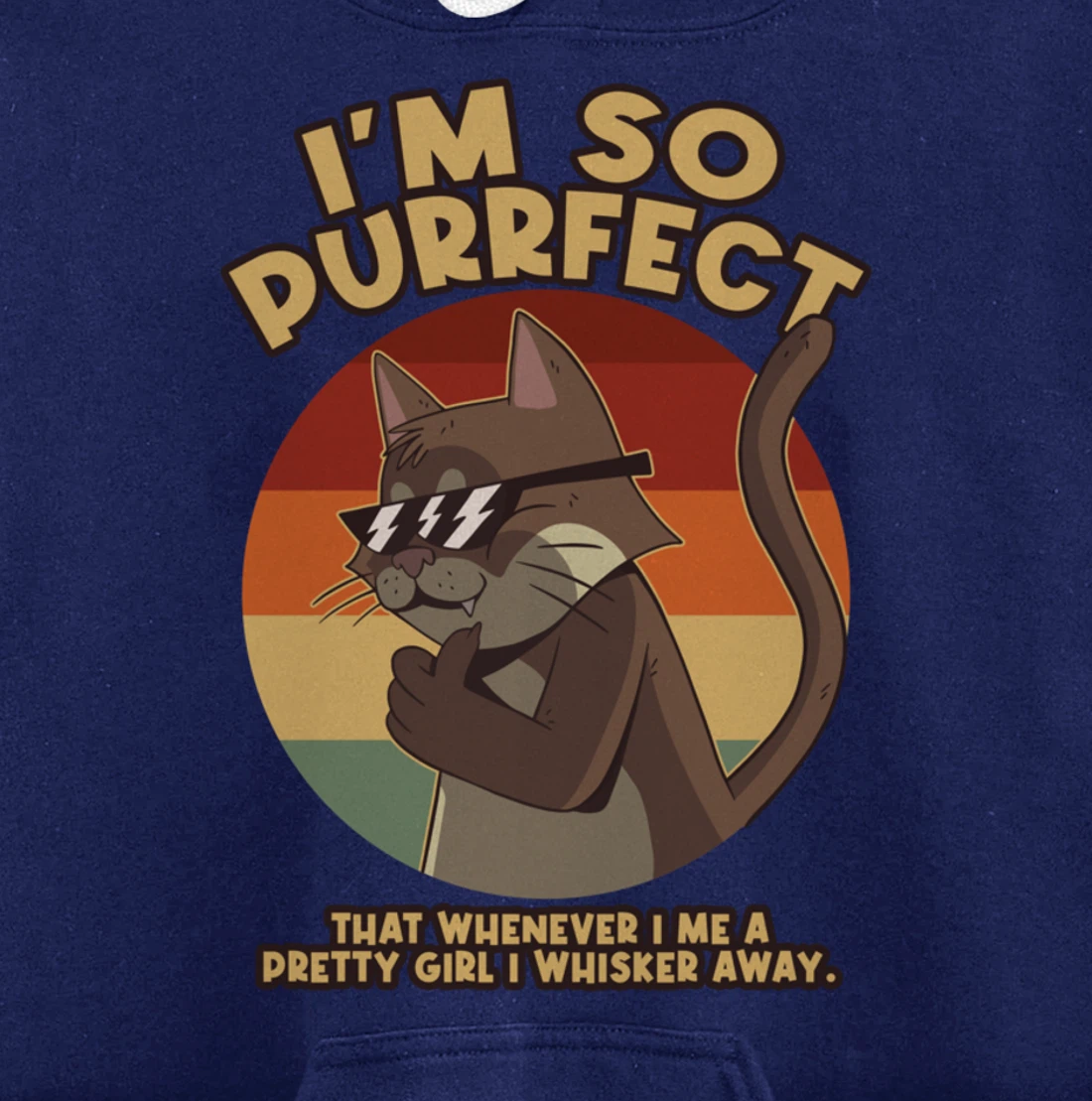 Im So Purrfect I Whisker Away Whiskers Pullover Hoodie