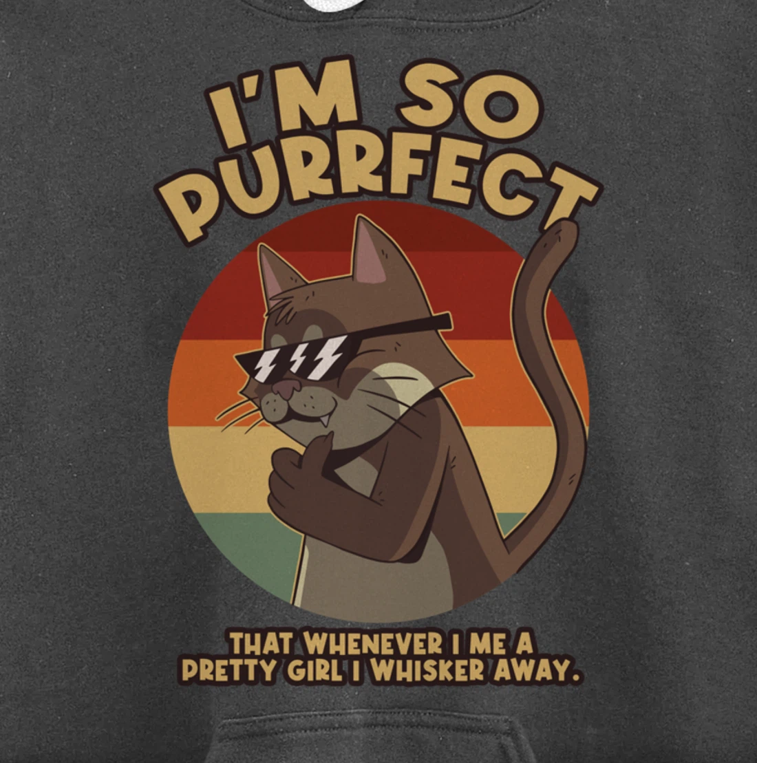 Im So Purrfect I Whisker Away Whiskers Pullover Hoodie