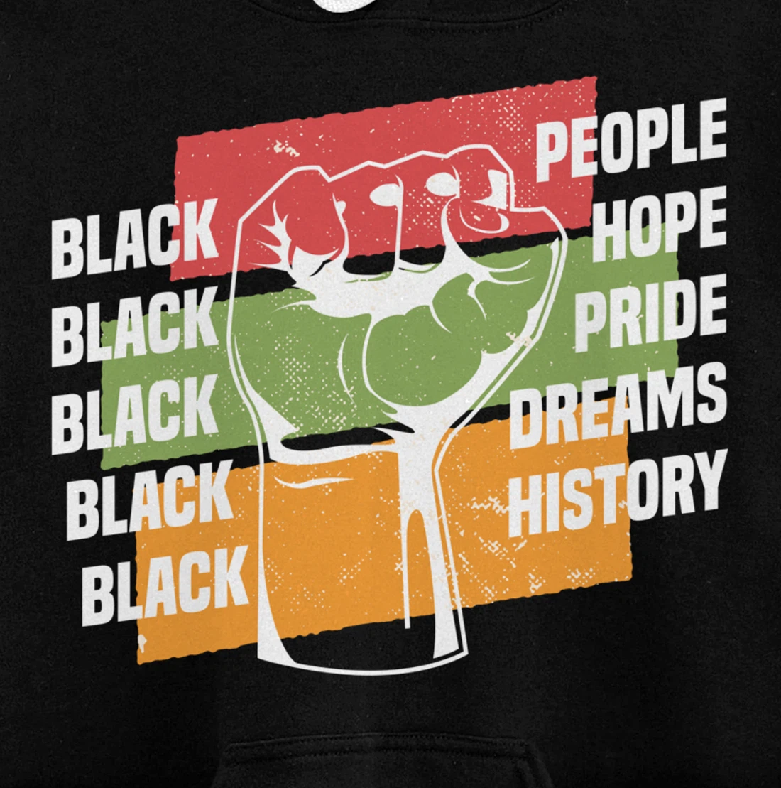 Black People Hope Pride Dreams History Black Pullover Hoodie