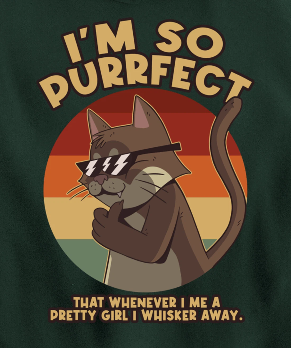 Im So Purrfect I Whisker Away Whiskers Pullover Hoodie