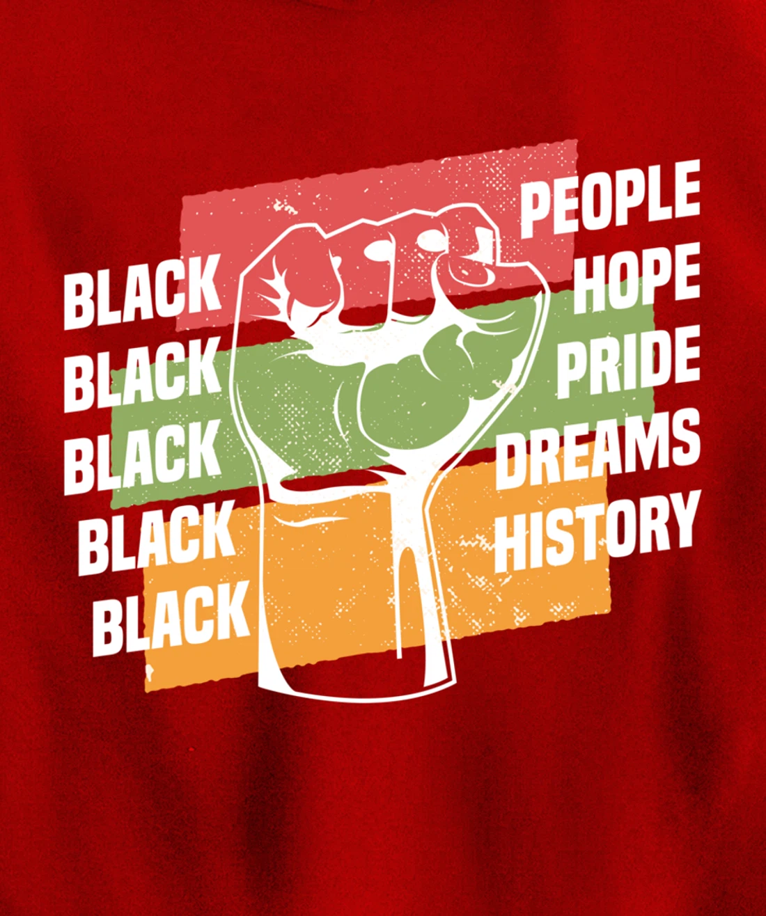Black People Hope Pride Dreams History Black Pullover Hoodie