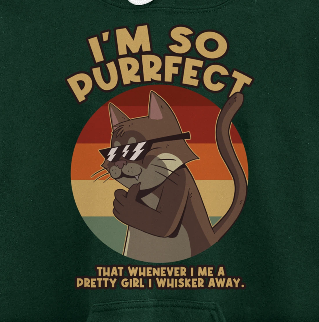 Im So Purrfect I Whisker Away Whiskers Pullover Hoodie