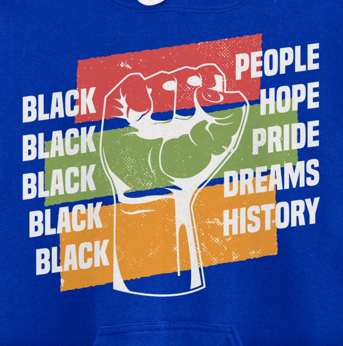 Black People Hope Pride Dreams History Black Pullover Hoodie