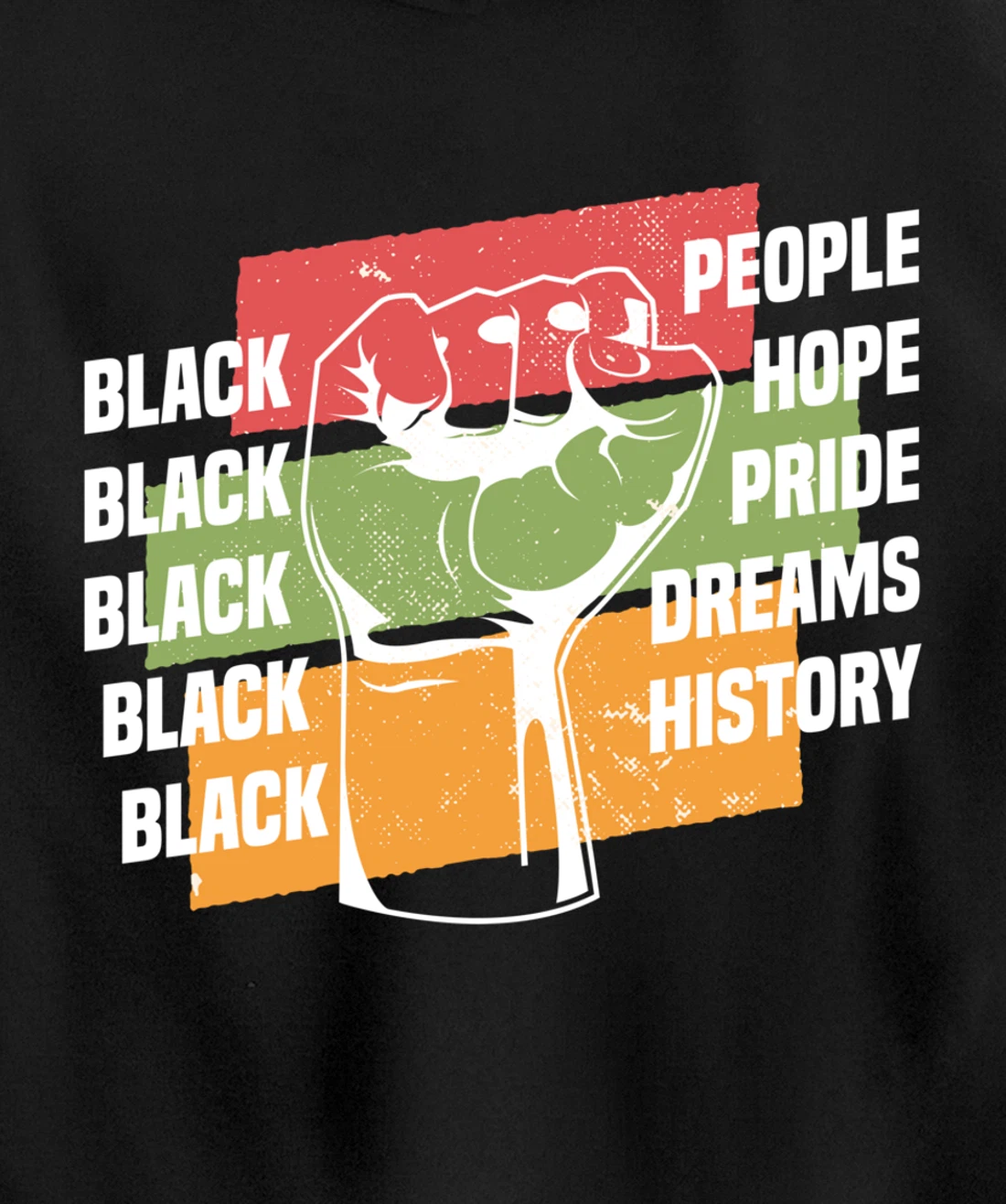Black People Hope Pride Dreams History Black Pullover Hoodie