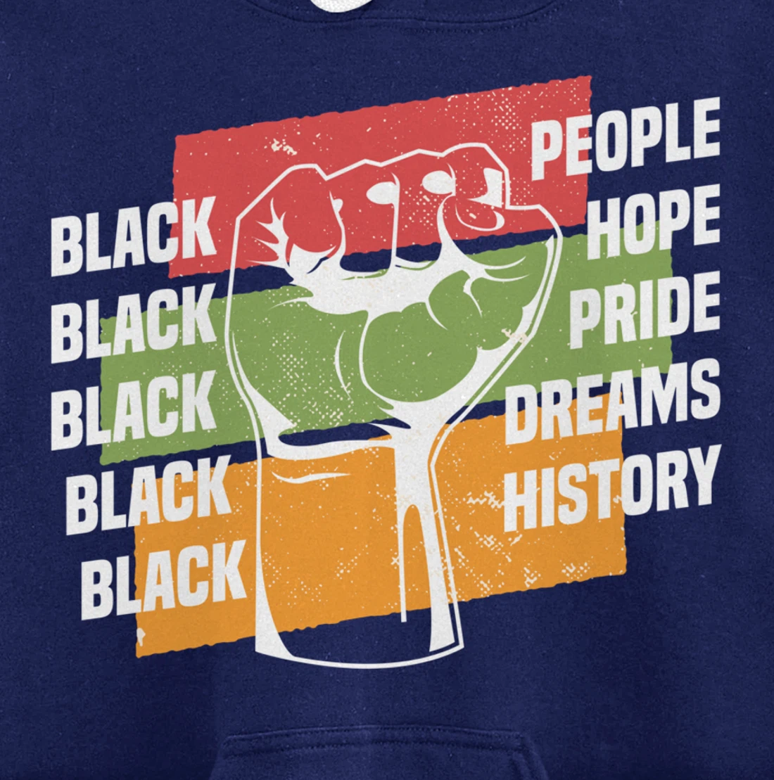 Black People Hope Pride Dreams History Black Pullover Hoodie