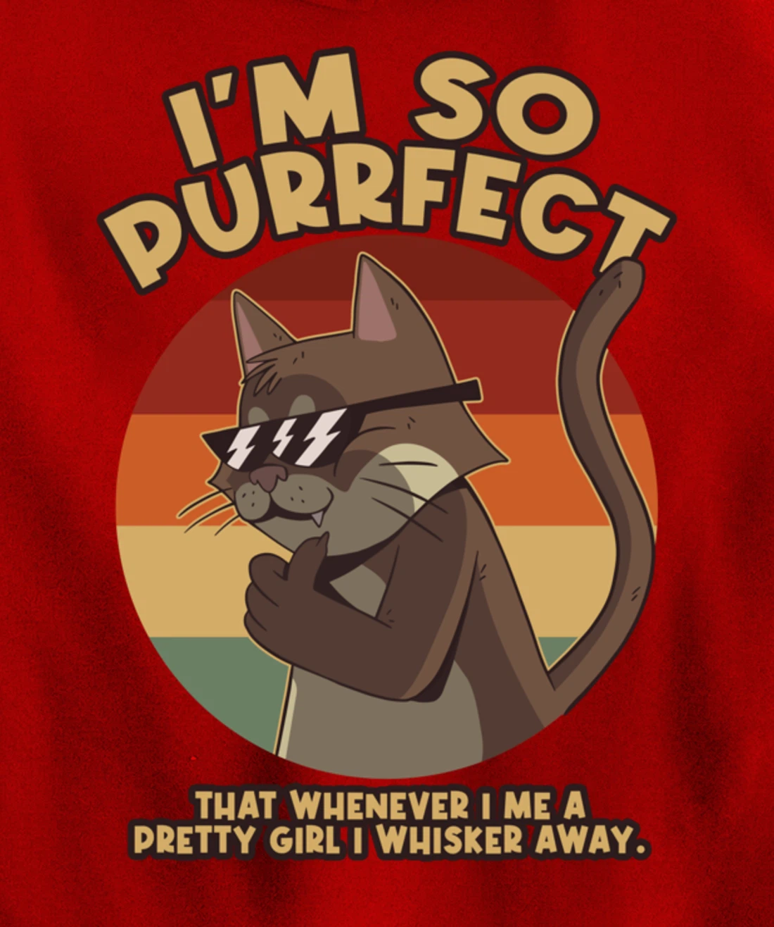 Im So Purrfect I Whisker Away Whiskers Pullover Hoodie