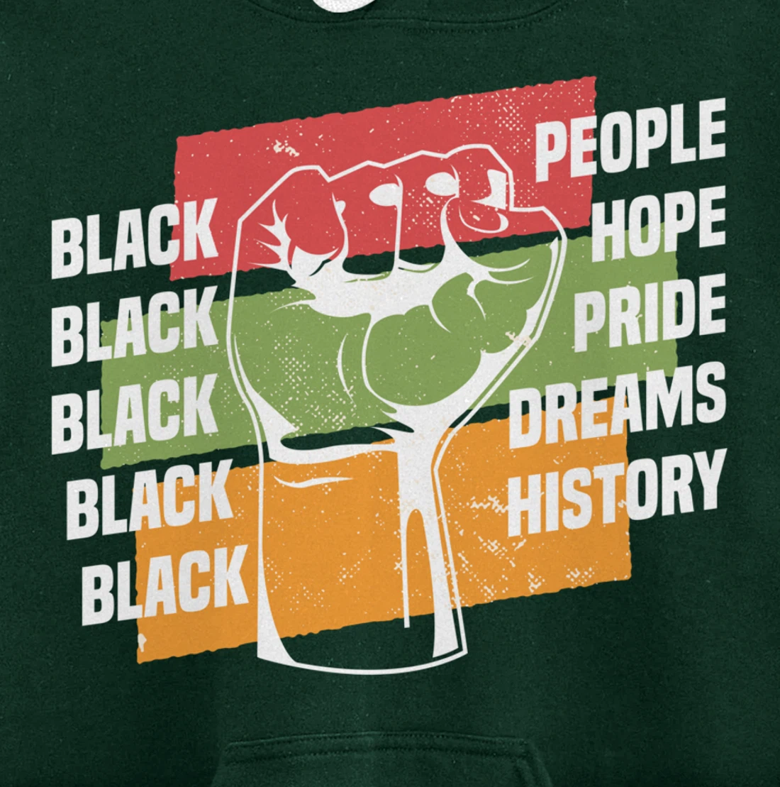 Black People Hope Pride Dreams History Black Pullover Hoodie