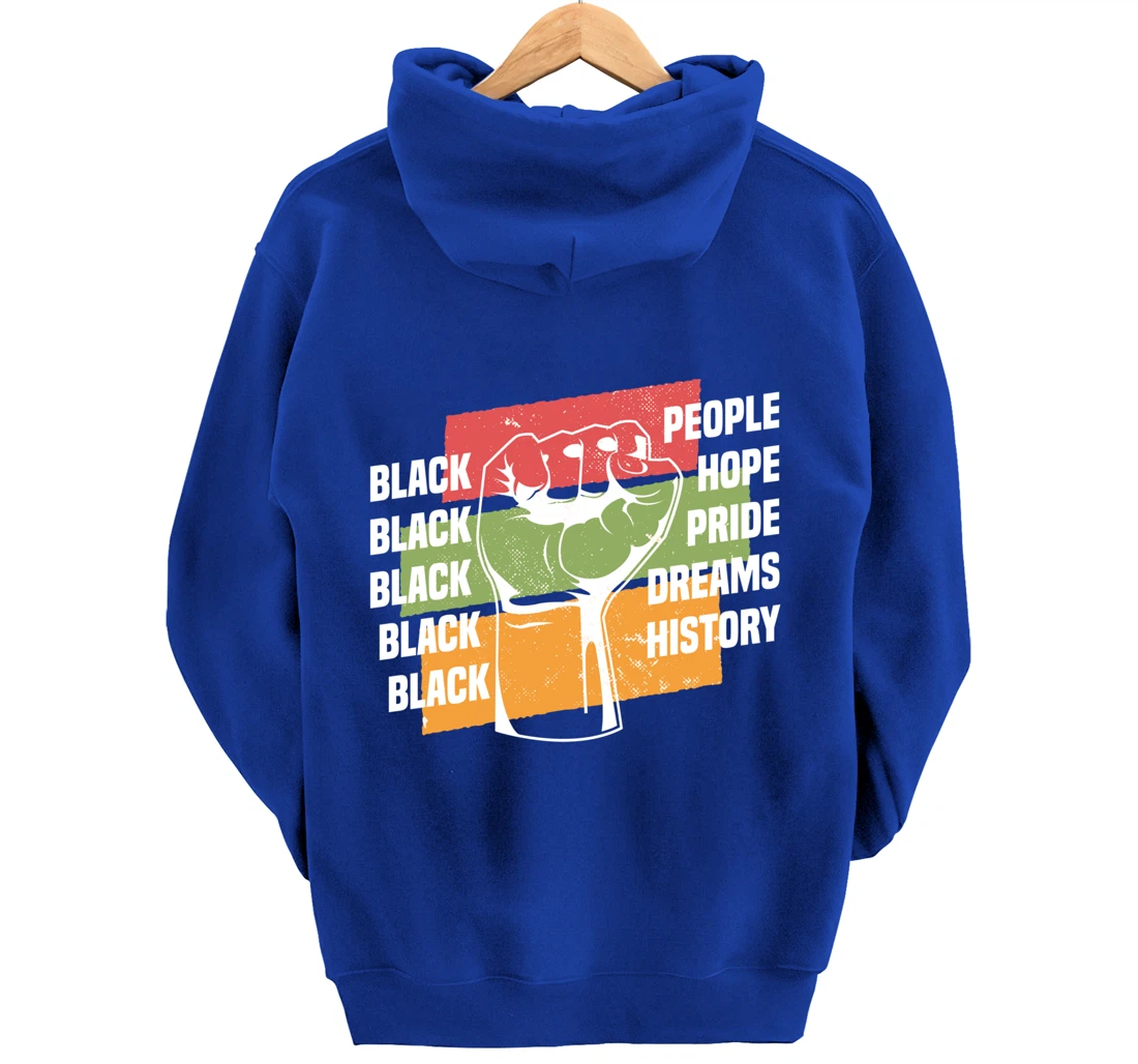 Black People Hope Pride Dreams History Black Pullover Hoodie