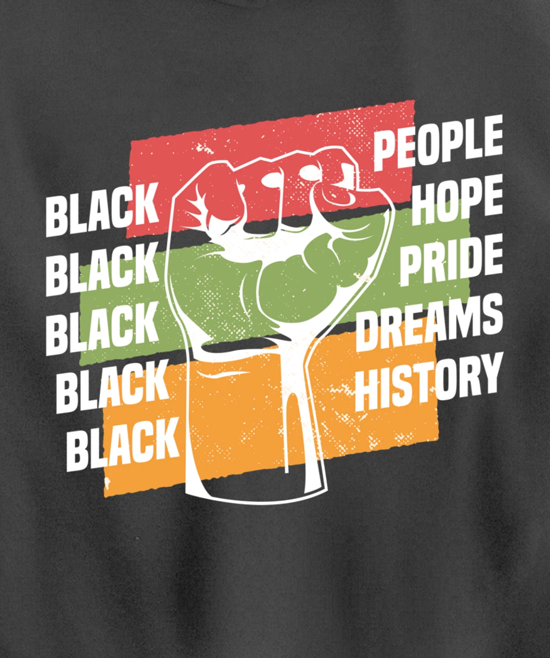 Black People Hope Pride Dreams History Black Pullover Hoodie