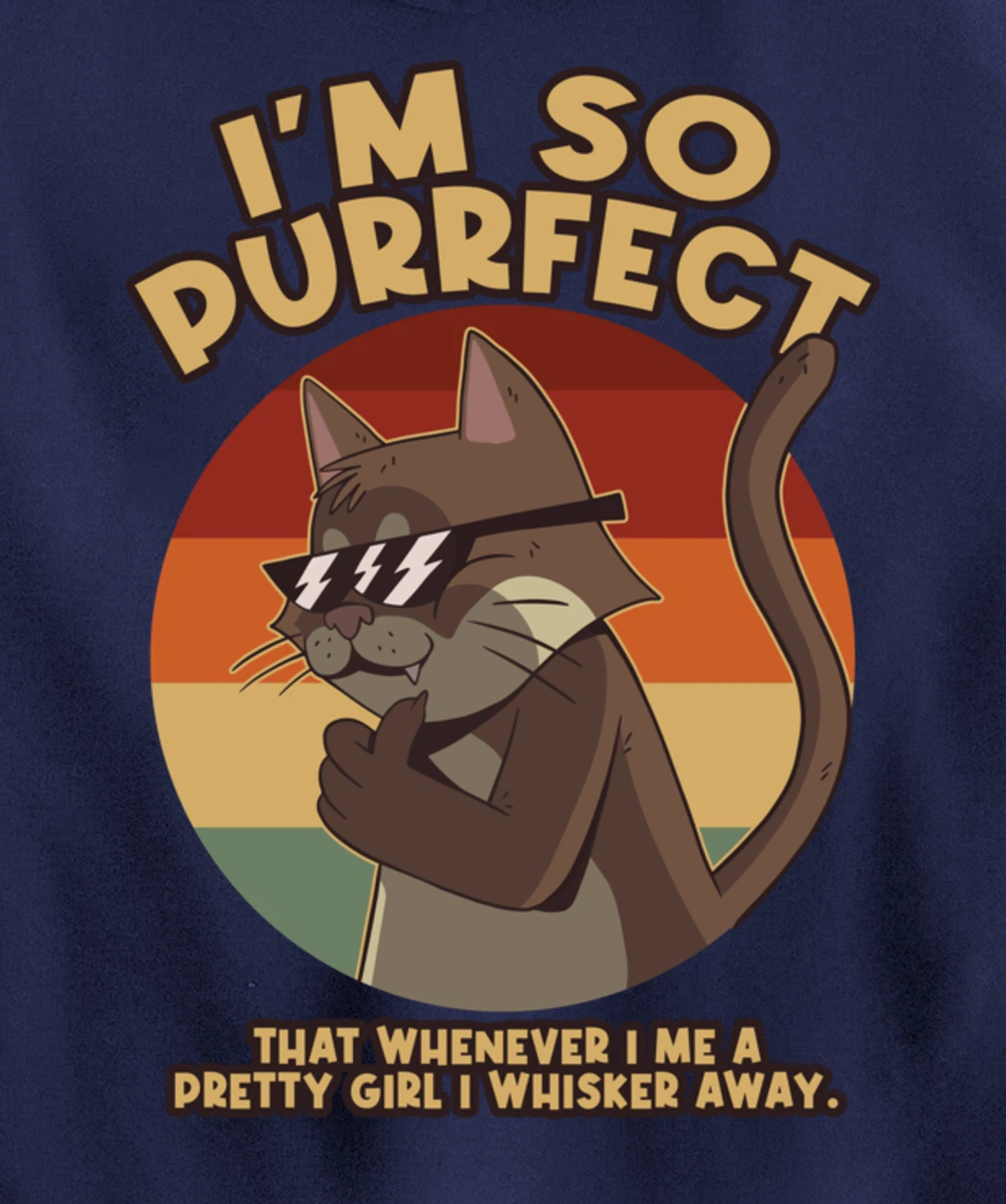 Im So Purrfect I Whisker Away Whiskers Pullover Hoodie