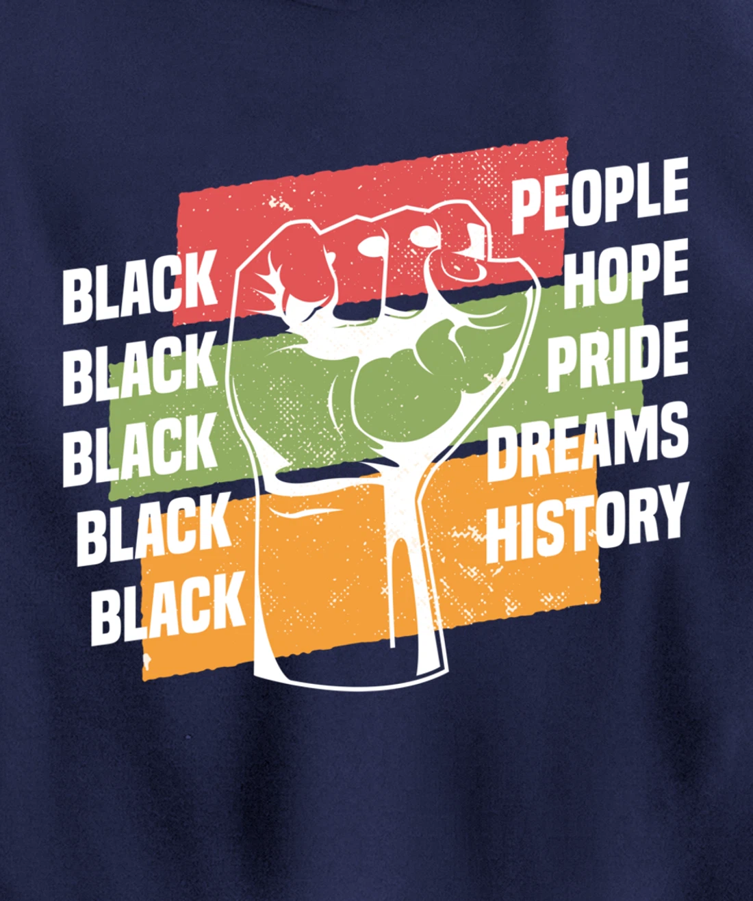 Black People Hope Pride Dreams History Black Pullover Hoodie
