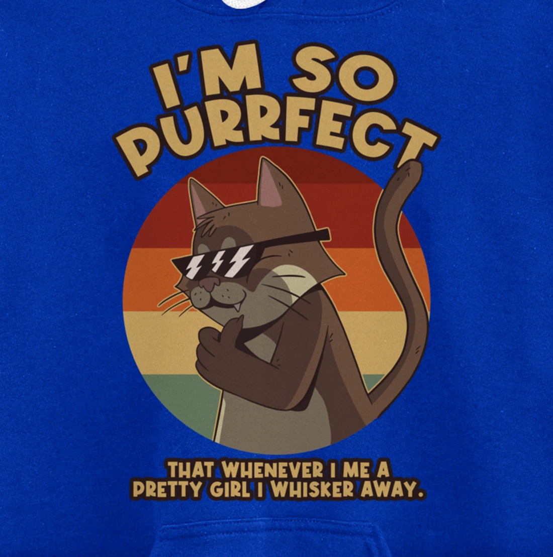 Im So Purrfect I Whisker Away Whiskers Pullover Hoodie