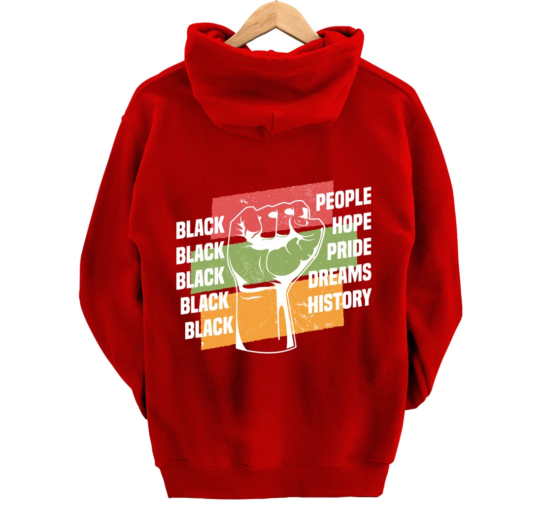 Black People Hope Pride Dreams History Black Pullover Hoodie
