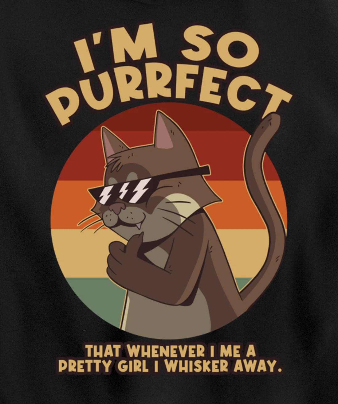 Im So Purrfect I Whisker Away Whiskers Pullover Hoodie