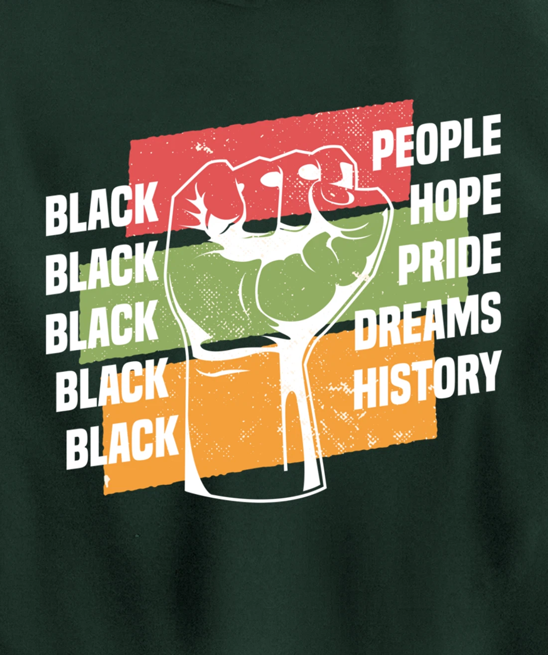 Black People Hope Pride Dreams History Black Pullover Hoodie