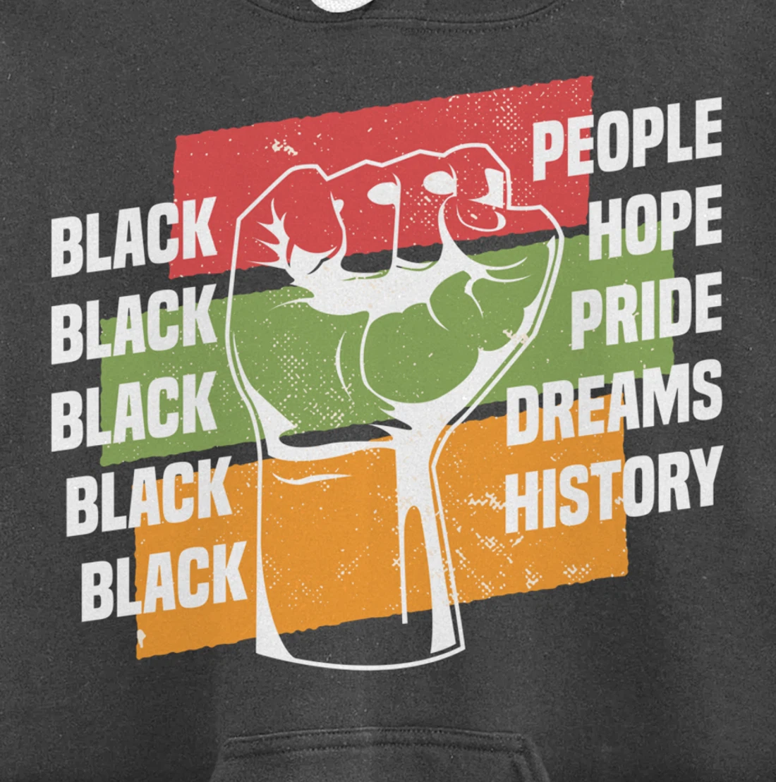 Black People Hope Pride Dreams History Black Pullover Hoodie