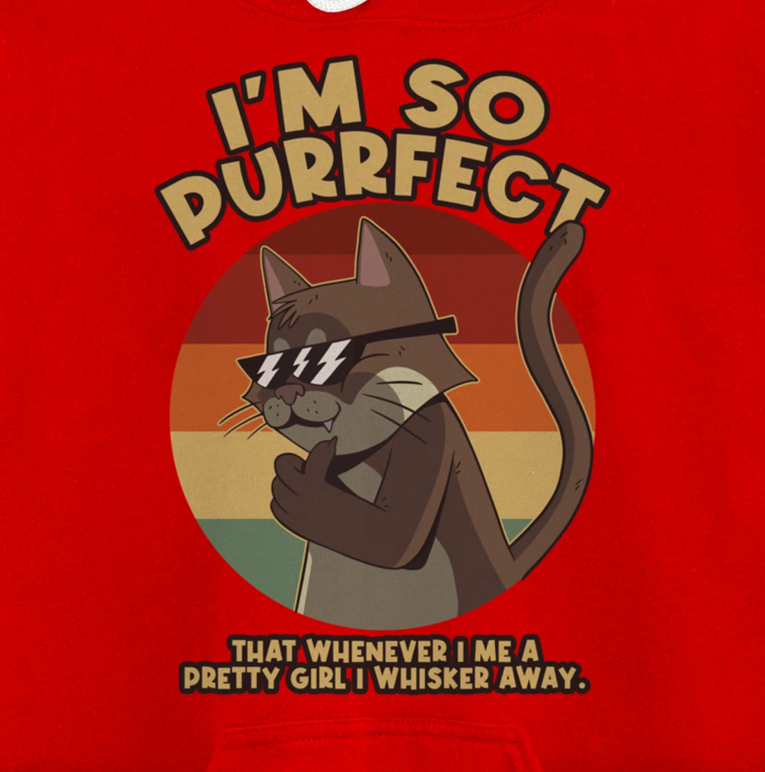 Im So Purrfect I Whisker Away Whiskers Pullover Hoodie