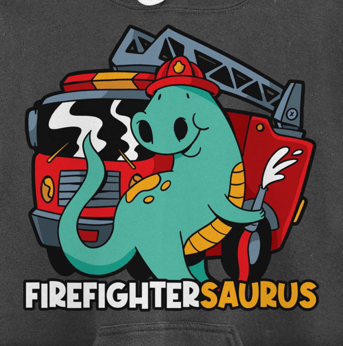 Firefightersaurus Dinosaur Firefighter Pullover Hoodie