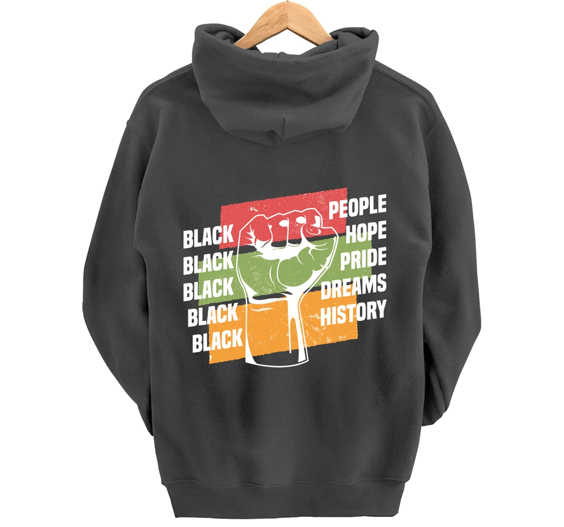 Black People Hope Pride Dreams History Black Pullover Hoodie