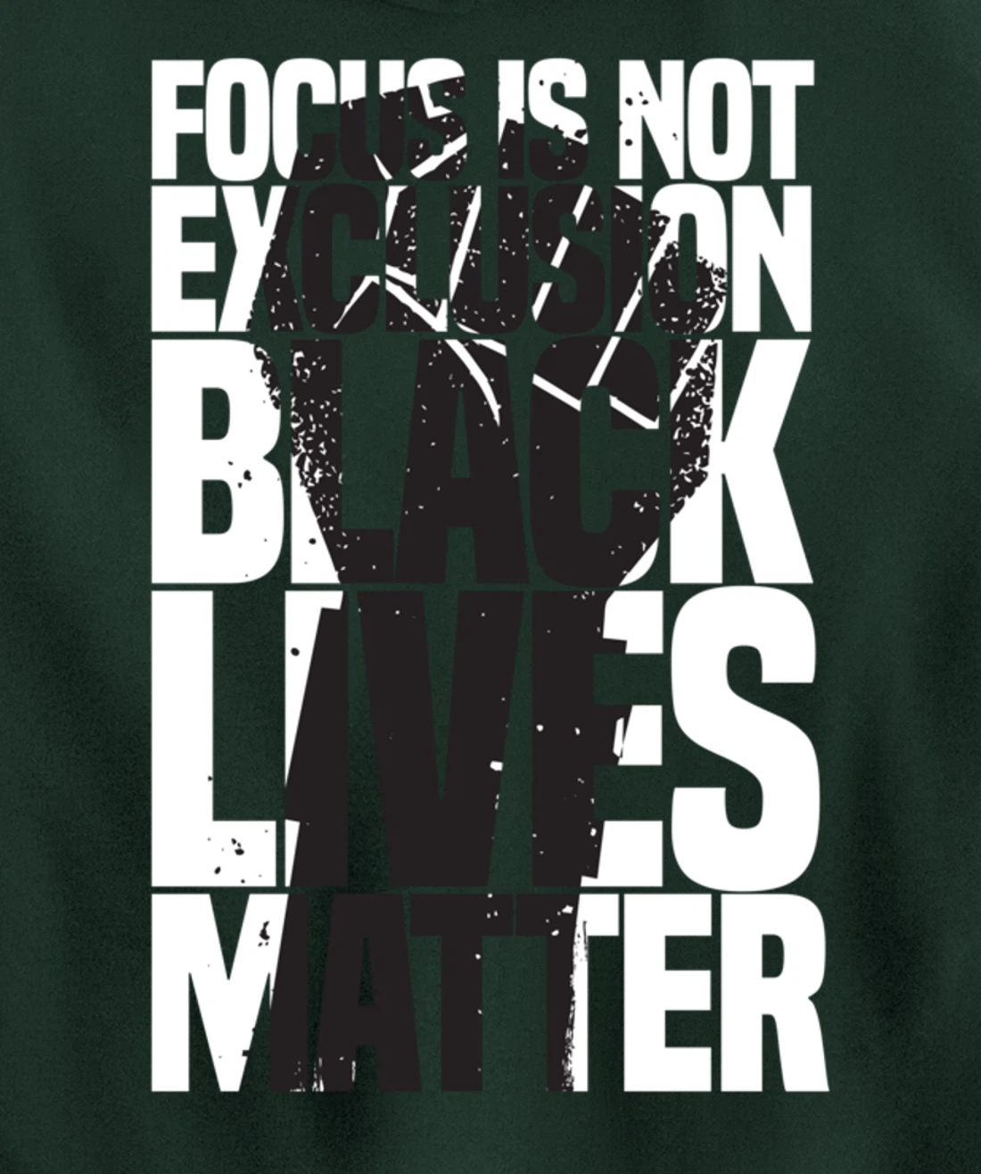 Focus Is Not An Exclusion Black Lives Matters Black Pullover Hoodie