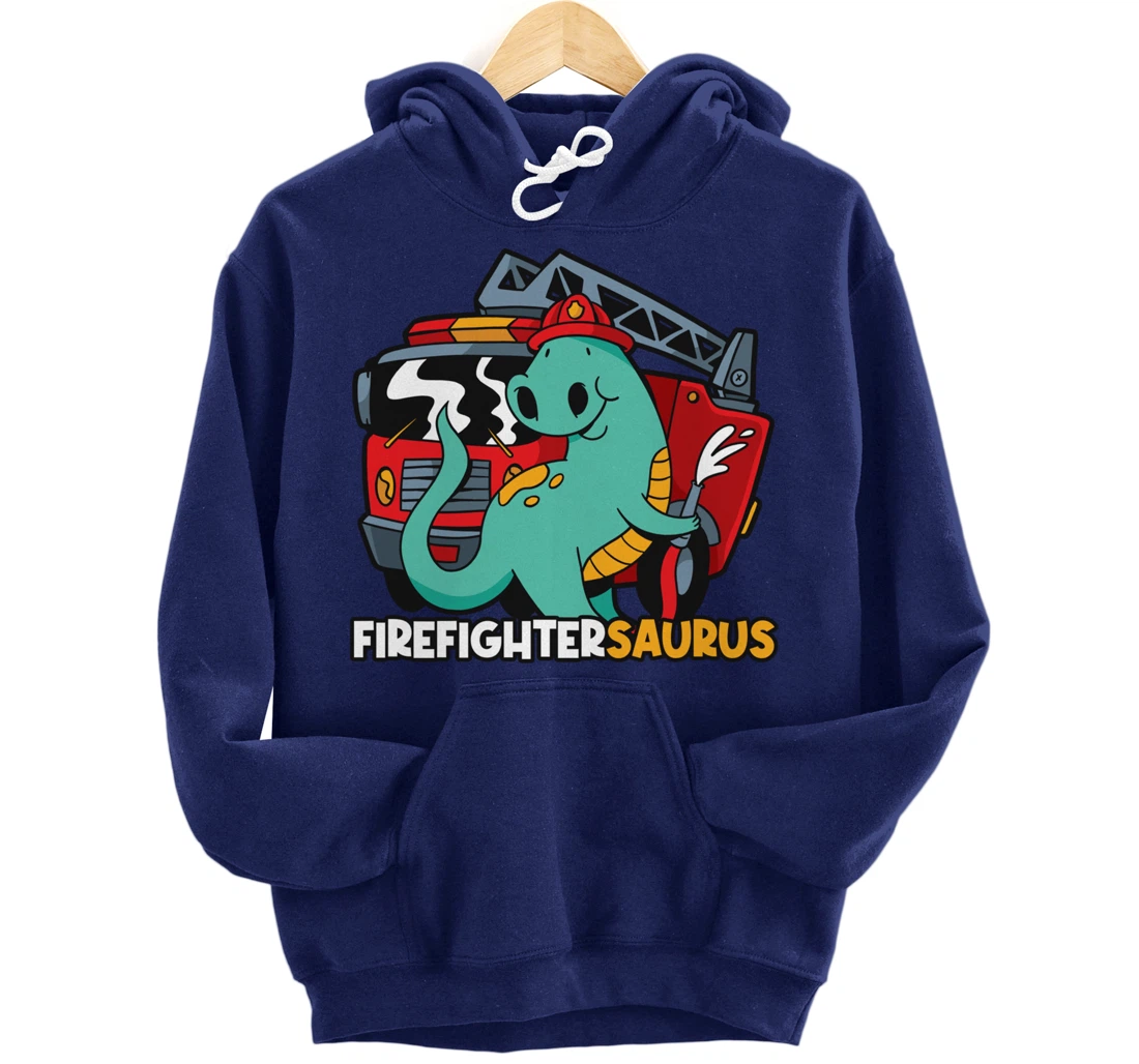 Firefightersaurus Dinosaur Firefighter Pullover Hoodie