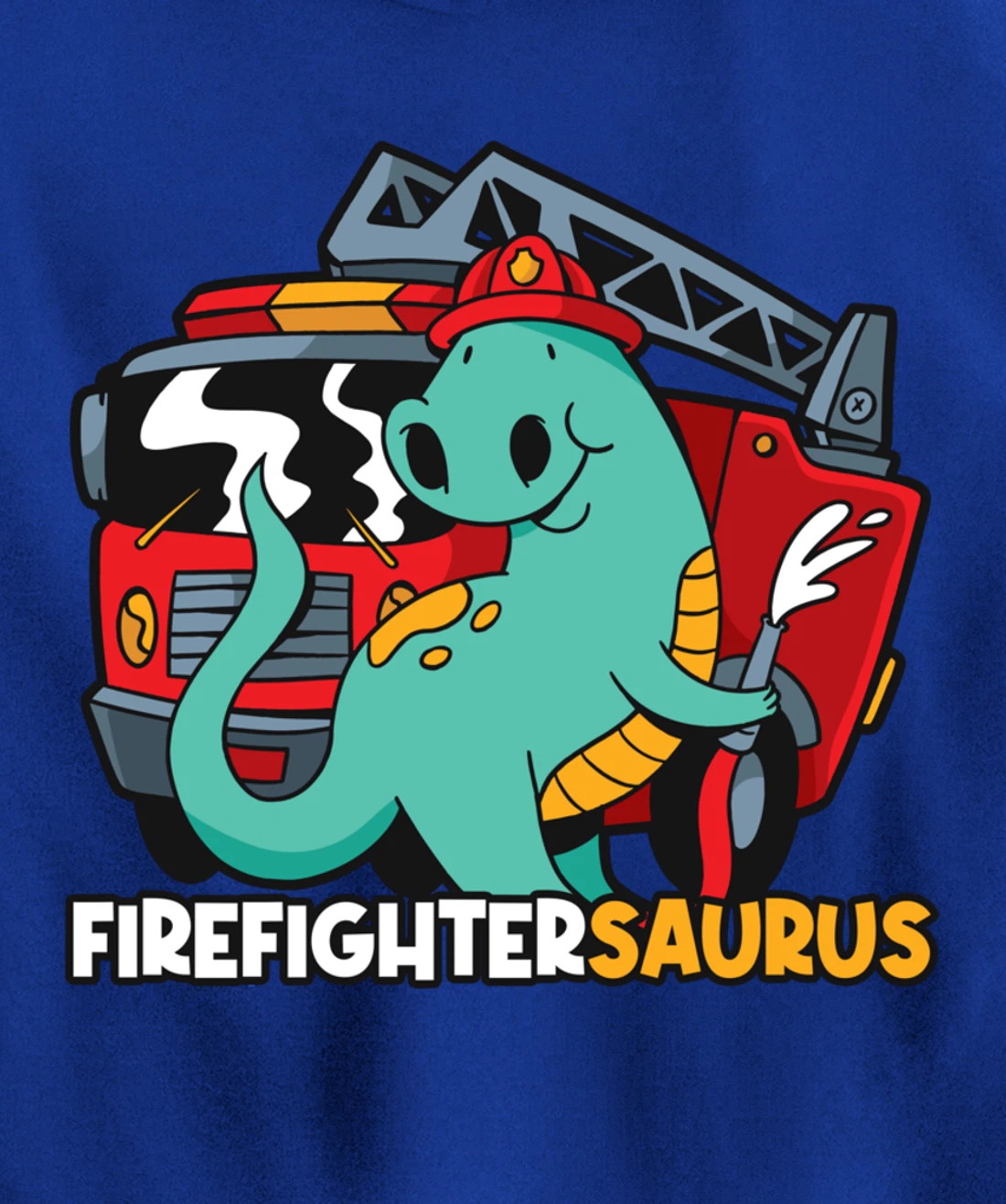 Firefightersaurus Dinosaur Firefighter Pullover Hoodie