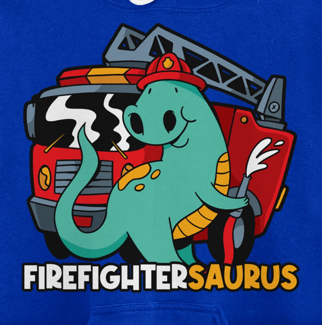 Firefightersaurus Dinosaur Firefighter Pullover Hoodie
