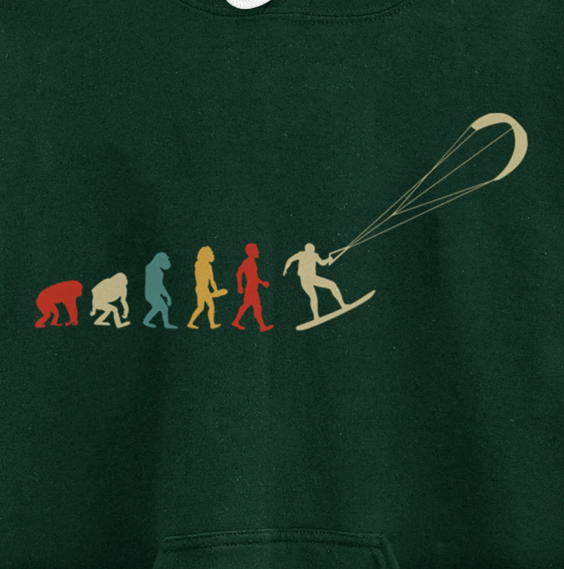 Funny Kitesurf Kite Surfing Evolution Kite Boarding Colorful Pullover Hoodie