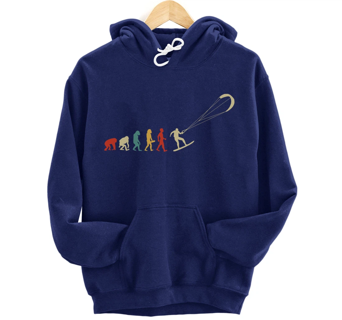 Funny Kitesurf Kite Surfing Evolution Kite Boarding Colorful Pullover Hoodie